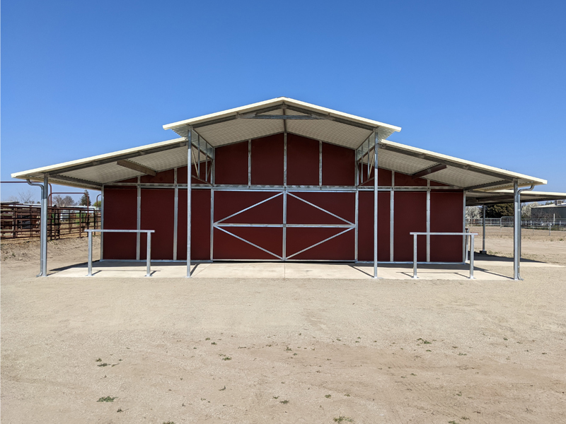Our raised center aisle barns combine ventilation and light with a greater scope of customization